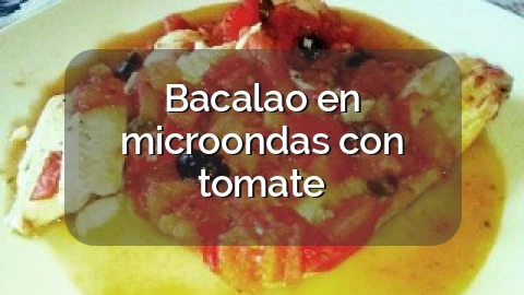 Bacalao en microondas con tomate