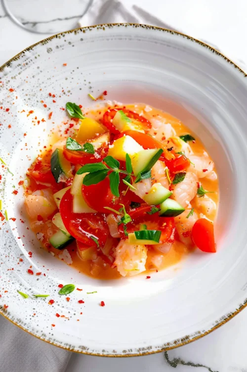 elaboración Tartar de bacalao y tomate