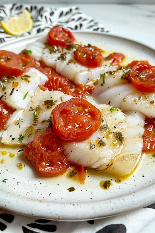 Bacalao ahumado con tomate