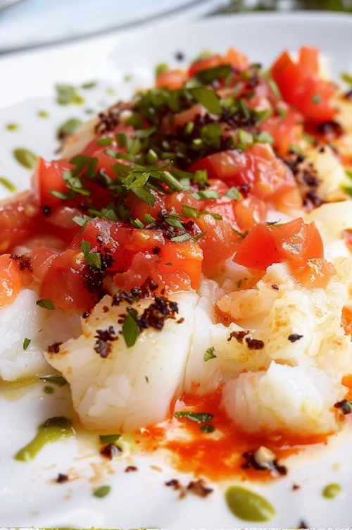 Esqueixada de bacalao con tomate rallado