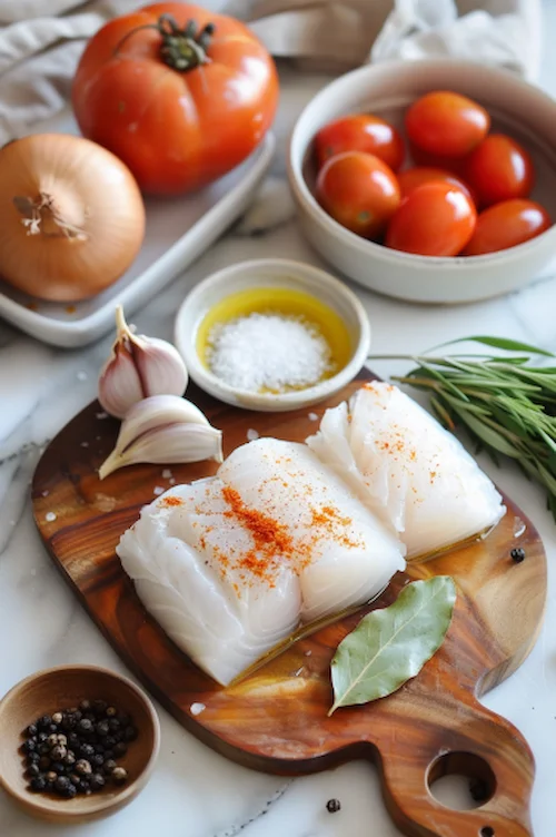 ingredientes Bacalao a la portuguesa con tomate