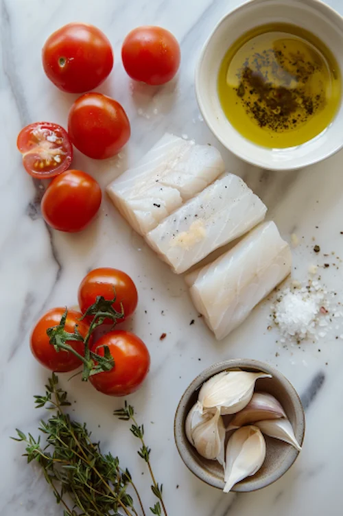 ingredientes Bacalao con tomate en Monsieur Cuisine