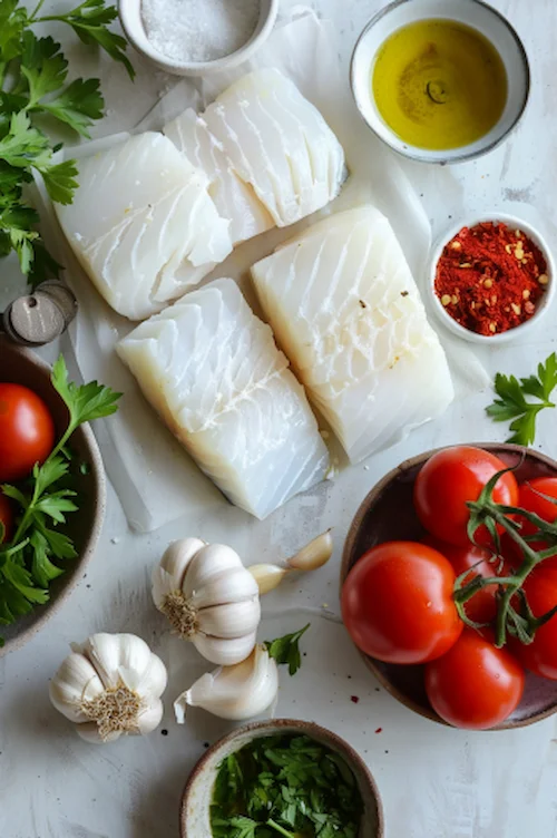 ingredientes Bacalao con tomate estilo andaluz