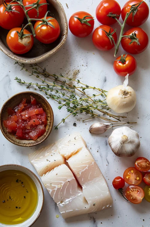 ingredientes Bacalao con tomate: receta fácil