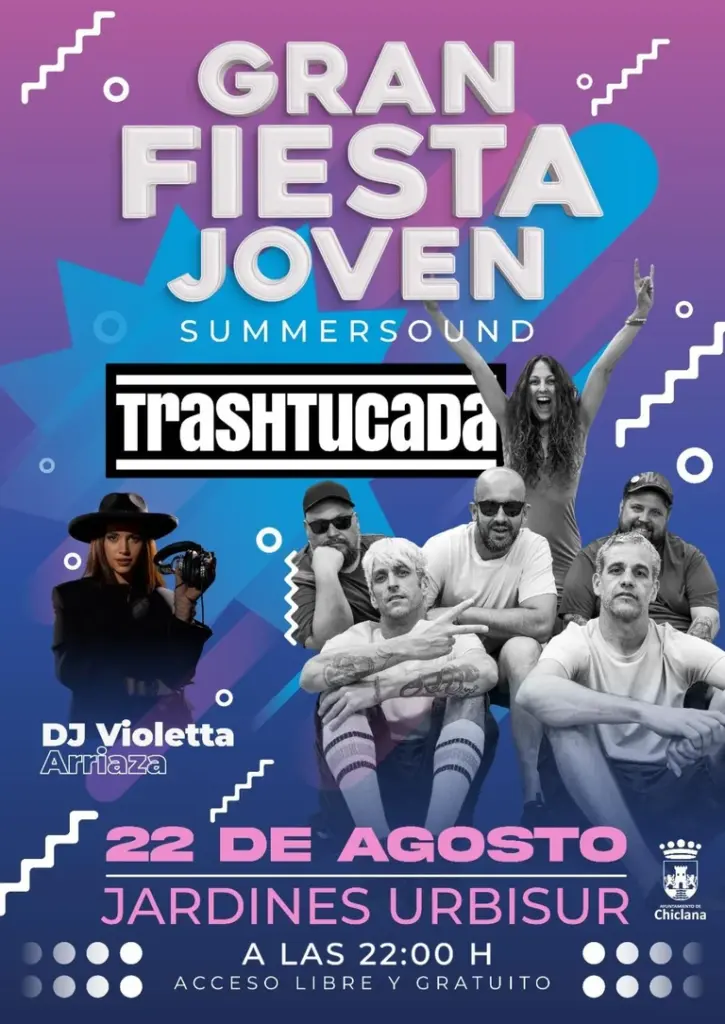 Trashtucada pone ritmo a la Gran Fiesta Joven de este sábado en Chiclana